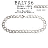 22cm/ 8.8 Inch Stainless Steel Men Chain Bracelet