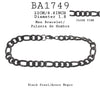 Stainless Steel Figaro Link Men Chain Bracelet 8"in