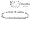 Silver Stainless Steel Men Box Chain Bracelet, 8.8" inch