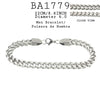 Mens Stainless Steel Chunky Curb Link Bracelet, 8.8", 6mm wide