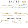 Infinity Charm Beaded Stainless Steel Bracelets in Assorted Colors, 7"in+1.2"