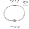 Classic Tennis Bracelet with Round Cut Solitaire CZ in Plated Brass