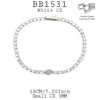 Classic Tennis Bracelet with Marquise Cut Solitaire CZ in Plated Brass