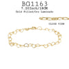 18K Gold-Filled Interlocked Hearts Bracelet, 7.20 inch/ 18CM