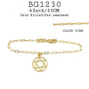 Star of David Charm 18K Gold-Filled Girls Link Bracelet 6 inch/ 15 CM