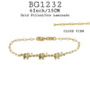 18K Gold-Filled Girls Bracelet Elephants Charms 6" inch/ 15 CM