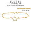 7.20 inch/ 18 CM Star 18K Gold-Filled Bracelet