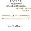 Thin 18K Gold-Filled Cuban Chain Man's Bracelet