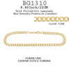 18K Gold-Filled Thick Cuban Chain Men's Link Bracelet