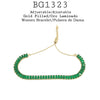 Green Baguette Cut CZ 18K Gold-Filled Adjustable Tennis Bracelet 7"-8"