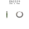 Cubic Zirconia Stainless Steel Small Hoop Earrings