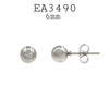 6mm Round Ball Stainless Steel Stud Earrings
