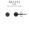 6mm Round Ball Stainless Steel Stud Earrings