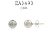 8mm Round Ball Stainless Steel Stud Earrings