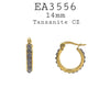Gold 14mm Stainless Steel Hoops Earrings