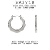 Round Thick Engraved Stainless Steel Hoop Earrings, 25mm