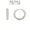 Chunky Small Round  Stainless Steel Hoop Earrings, 16mm