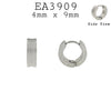 Small Plain Huggie Stainless Steel Hoop Earrings Unisex, 4mm x 7mm
