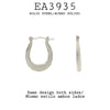 Oval Stainless Steel Hoop Hinged Closure Earrings