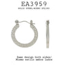 Round Shaped Roman Theme Engraved Stainless Steel Design Hoop Hinged Closure Earrings