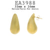 Top Quality Gold Plated Chunky Tear Drop Earrings in Stainless Steel, 32mm