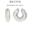 Silver Chunky Ear Cuff, C-Shape Wrap Earrings, Wide Band Ear in Stainless Steel