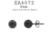 8mm Round Ball Stainless Steel Stud Earrings