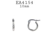 Small Plain Stainless Steel Hoop Earrings Unisex, 10mm