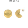 Big Round Stainless Steel Statement Earrings in Gold, 20mm