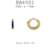 Cubic Zirconia Small Stainless Steel Hoop Earrings in Gold
