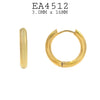 Chunky Gold Plated  Round  Stainless Steel Huggie Hoop Earrings, 16mm