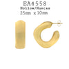 Chunky Square Stainless Steel Open Hoop Earrings, 25mm (1in)