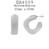 Chunky Square Stainless Steel Open Hoop Earrings, 25mm (1in)