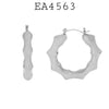 Geometric Chunky Stainless Steel Hollow Hoops Earrings, 30mm