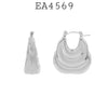 Geometric Chunky Stainless Steel Hollow Hoops Earrings, 32mm