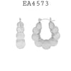 Bubble Chunky Stainless Steel Hollow Hoops Geometric Earrings, 35mm
