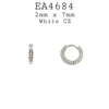 Small Huggie Stainless Steel Hoop Cubic Zirconia Earrings Unisex, 7mm