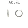 Small Round  Stainless Steel Hoop Huggie Earrings, 2mm x 10mm