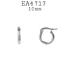 Small Plain Stainless Steel Hoop Earrings Unisex
