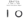 Plain Stainless Steel Hoop Earrings Unisex, 8mm