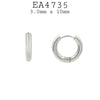 Chunky Small Round  Stainless Steel Hoop Earrings, 10mm