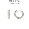 Stainless Steel Hoop Earrings Unisex, 12mm x 4mm