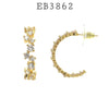 Crawler Cubic Zirconia Studs Earrings in Brass