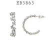 Crawler Cubic Zirconia Studs Earrings in Brass