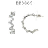 Crawl Cubic Zirconia Studs Earrings in Brass