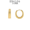 Plated Oval Hoops Hinged Closure in Brass 30mm