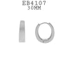 Plated Oval Hoops Hinged Closure in Brass 30mm