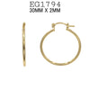 18K Gold Filed Round Tube Hoops, Hinged Closure, 20mm-50mm