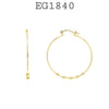 18K Gold Filed Beaded Round Hoops, Hinged Closure, 20mm-50mm