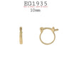 18K Gold-Filed Small Hinged Hoops,  10mm